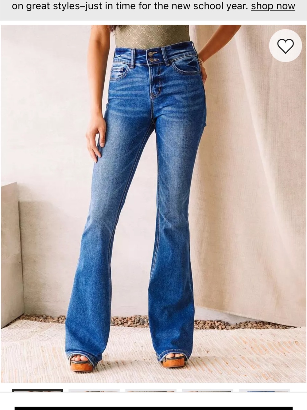 Bridge By Gly Elliot High Rise Flare Stretch Jean